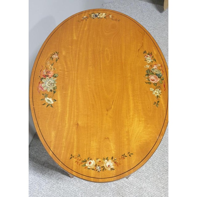 Vintage Satinwood Painted Occasional Table For Sale - Image 6 of 7