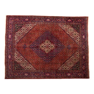 Hand-Knotted Middle Eastern Seneh Rug For Sale