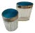 Royal Blue Guilloché Jars in the Style of Tiffany - Two For Sale