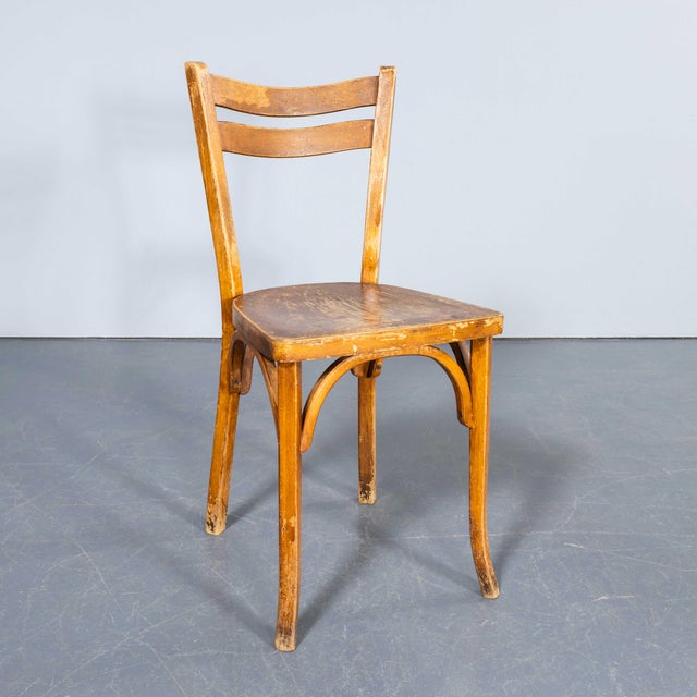 Vintage Bentwood Pub Dining Chairs, 1950s, Set of 4 For Sale - Image 3 of 14
