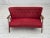 Wood Danish 2-Seater Sofa in Red Fabric with Beech Legs and Armrests, 1960s For Sale - Image 7 of 17