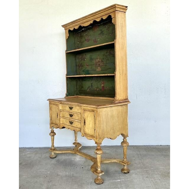 Vintage Gustavian Casa Gusto Hand Painted Hutch For Sale - Image 13 of 14