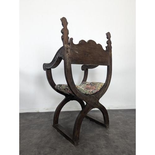 Italian Baroque Curule Chairs, Set of 2 For Sale - Image 4 of 10