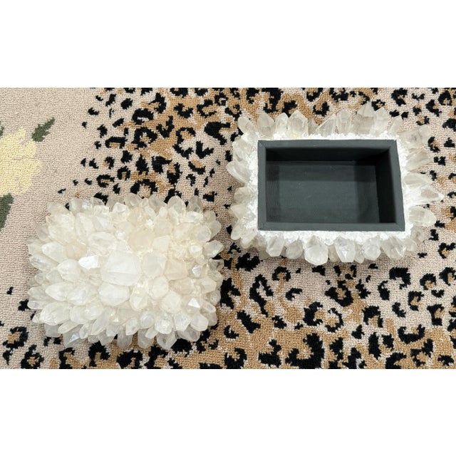 Modern Vintage Clear Quartz Box by McCoy Design For Sale - Image 3 of 9
