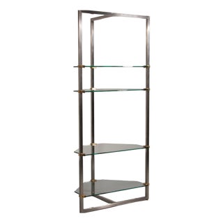 Model R16 Corner Cabinet in Stainless Steel and Aluminum by Peter Ghyczy, 1970s For Sale