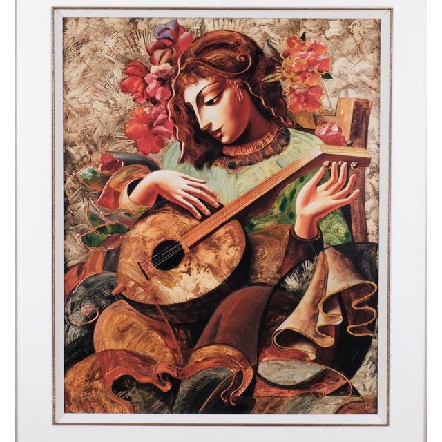 Excellent Condition Print Very Good + Condition Frame under Plexiglass Oleg Zhivetin Untitled Work Artist Hand Signed and...