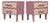 Italian Nightstands in Pink and White Murano Glass with Brass from Justfurnituress SRL, Set of 2 For Sale