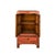 Asian Distressed Coral Pink Orange Color Slim End Table Nightstand Cabinet For Sale - Image 3 of 6
