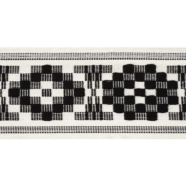 Contemporary Sample - Schumacher Maidstone Tape in Black For Sale - Image 3 of 3