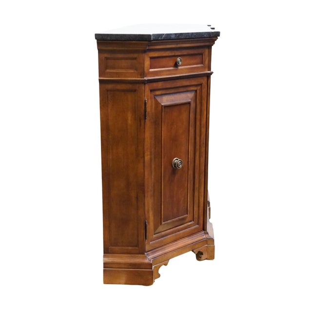 Bernhardt Furniture Solid Cherry Contemporary Italian Neoclassical Tuscan Style 73" Buffet W. Granite Top 802-133 For Sale - Image 15 of 16