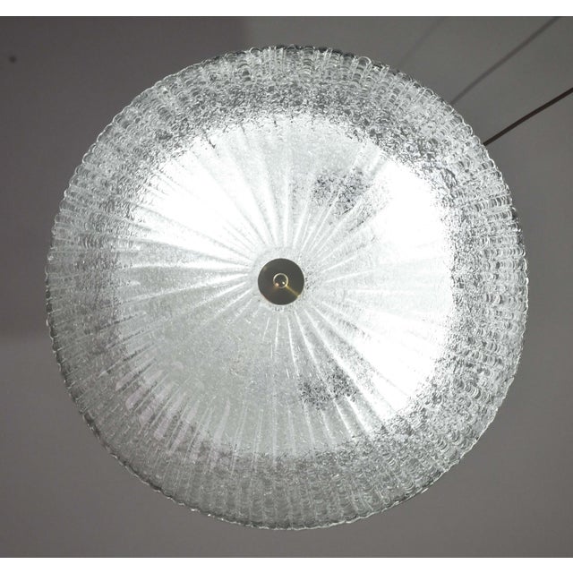 Stunning transparent/silver Murano ceiling light. The ceiling light mounts tree lamp holders with E14 socket, possible to...