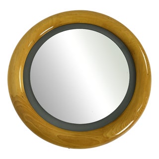 Backlit Circular Wall Mirror, Italy, 1970s For Sale