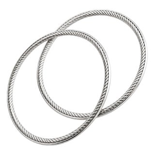 David Yurman Inside-Out Cable Bracelet Set of 2 – Sterling Silver, Discontinued, Brand New For Sale
