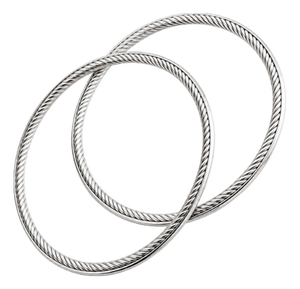 David Yurman Inside-Out Cable Bracelet Set of 2 – Sterling Silver, Discontinued, Brand New