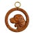 Golden Retriever Circular Dog Plaque Attributed to Syroco For Sale