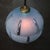 Mid-Century Modern French Art Deco Blue Reeded Glass Pendant Lamp For Sale - Image 3 of 6
