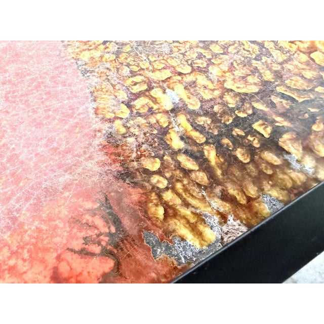 Coffee Table in Enameled Lava and Metal by Robert and Jean Cloutier, 1950s For Sale - Image 10 of 18
