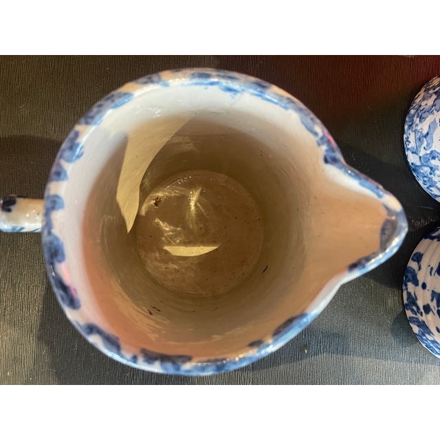 Set of Five Antique English Spongeware C. 1870-1890 For Sale In San Francisco - Image 6 of 10