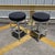 Silver Industrial Style Brushed Aluminum Swivel Bar Stools by Crate & Barrel. A Pair For Sale - Image 8 of 12
