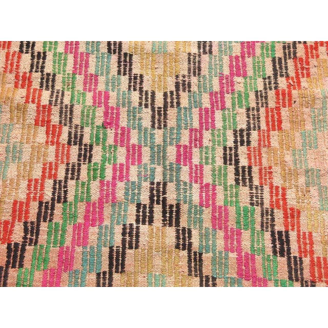Traditional 1960s Vintage Turkish Handmade Kilim Rug - 74"x114" For Sale - Image 3 of 12