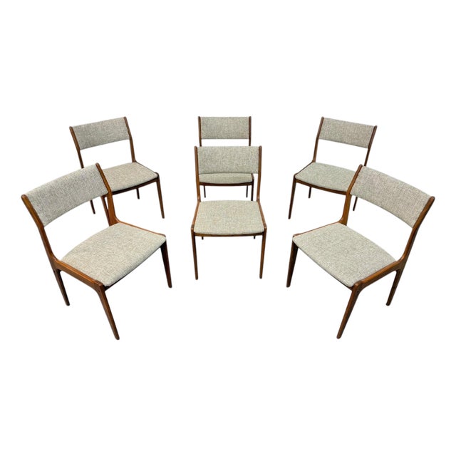 Mid-Century Danish Modern Teak Dining Chairs - Set of 6 For Sale
