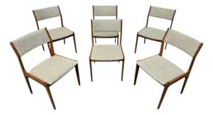 Mid-Century Danish Modern Teak Dining Chairs - Set of 6