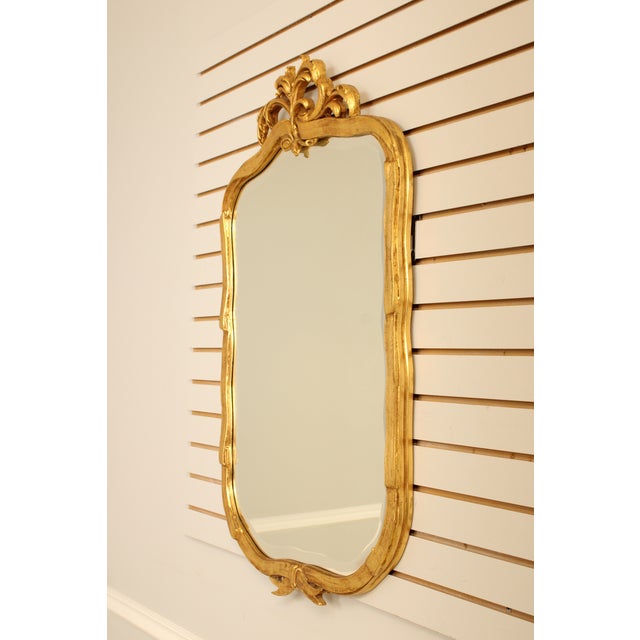 Age: Approx: 20 Years Old Details: 9D Gold Finish Ornate Detail Top Beveled Glass Quality Construction Ribbon Carved Frame...