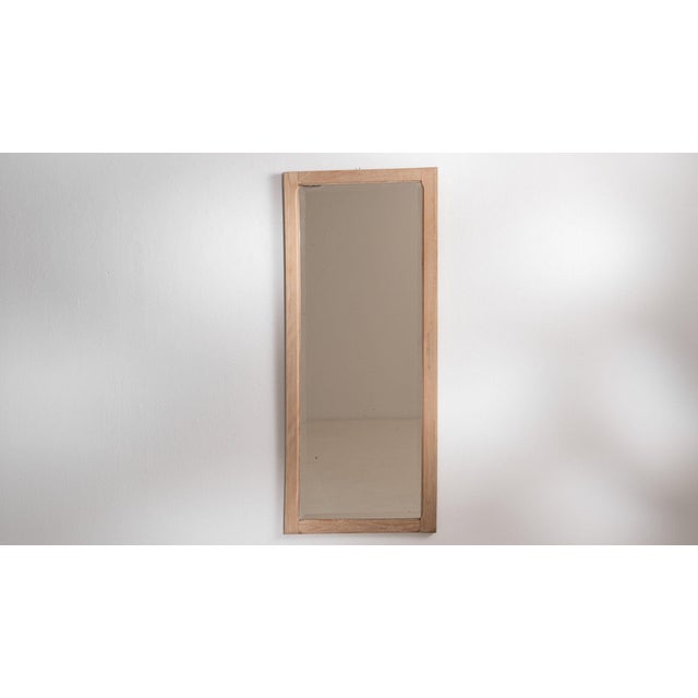 19th Century France Antique White Wood Mirror For Sale - Image 4 of 6