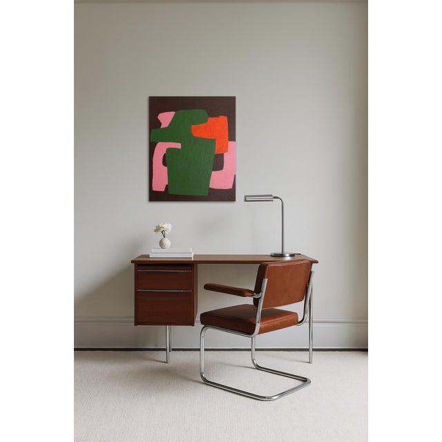 Bodasca, Mid-Century Style Minimalist Brick Composition, 2026, Acrylic on Canvas For Sale - Image 9 of 12