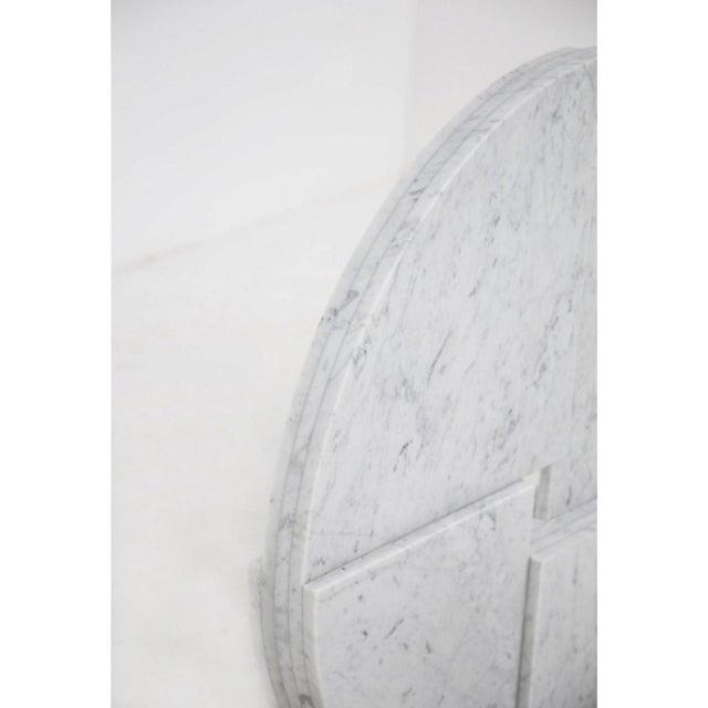 Angelo Mangiarotti White Carrara Marble Sculptures by Angelo Mangiarotti for Skipper, 1990s For Sale - Image 4 of 5