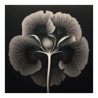 Dipsacus Laciniatus Flower No. 2 — Black and White Vintage Botanical Photography Print For Sale