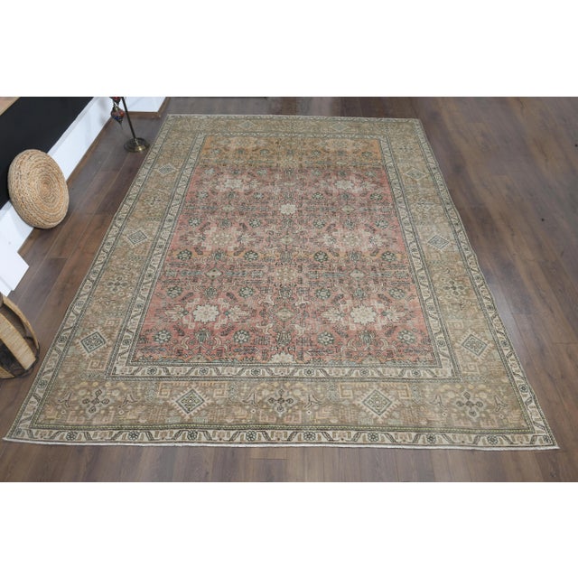 Vintage Persian Hand-Knotted vintage rug is a semi-antique vintage area rug. The '70s Eastern region of Persian's unique...