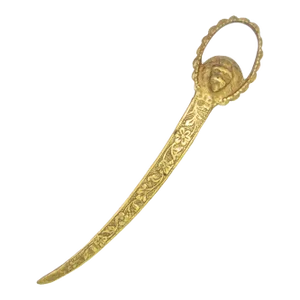 Brass Saber Form Lion's Head Letter Opener