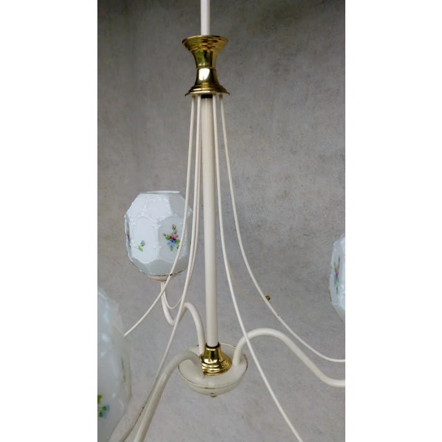 Vintage Metal Chandelier, 1970s For Sale - Image 11 of 17