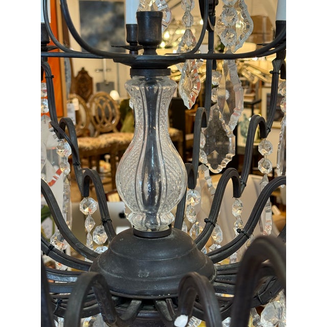 Badari Lighting Eighteen-Light Crystal Chandelier, Vintage For Sale - Image 11 of 12