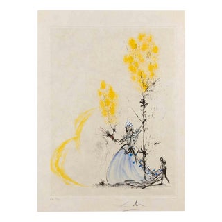 Salvador Dali, La Fille au Page, Etching, 1968 For Sale