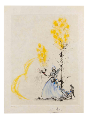 Salvador Dali, La Fille au Page, Etching, 1968
