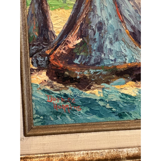 1960s “Drying the Fishing Nets, Nazaré, Portugal” by Burnice Huggins, 1967 For Sale - Image 5 of 11