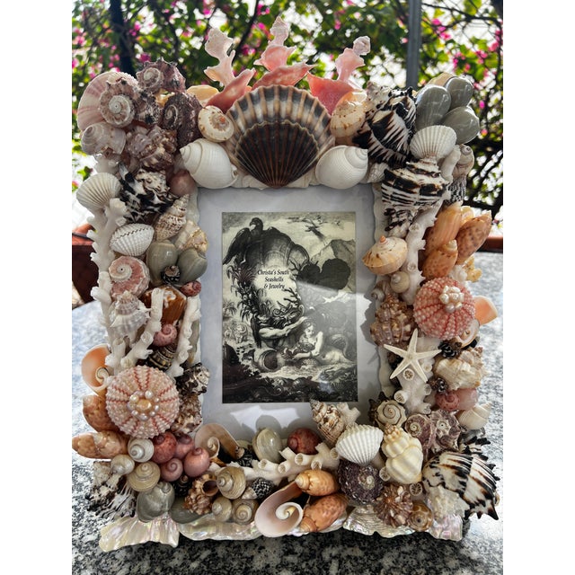 Brown CSS Seashell Photo Frame For Sale - Image 8 of 8