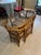 Chocolate Vintage Rattan Honeymoon Table & 2 Chairs – Nesting Bistro Set W/ Glass Top For Sale - Image 8 of 8