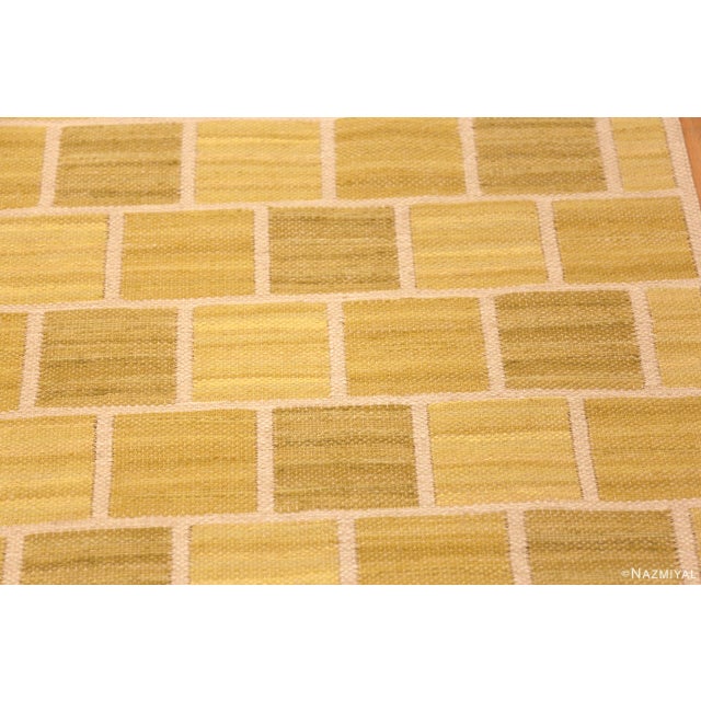 Mid-Century Modern Nazmiyal Collection Vintage Swedish Barbro Nilsson Signed Kilim Rug For Sale - Image 3 of 6