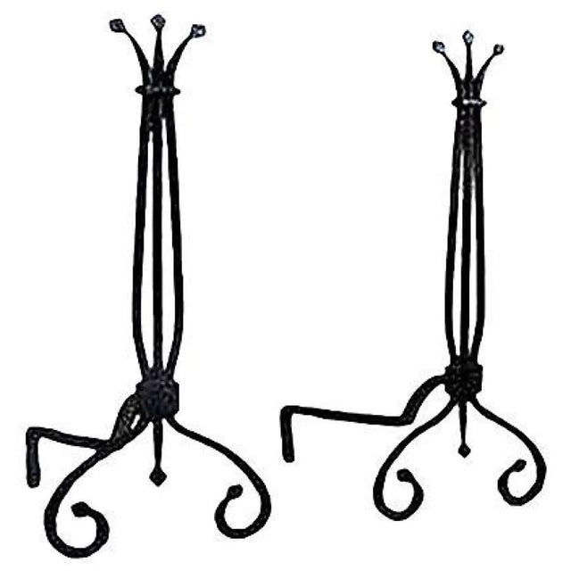 Andirons - Early American Design - A Pair For Sale - Image 4 of 4