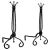 Andirons - Early American Design - A Pair For Sale - Image 4 of 4