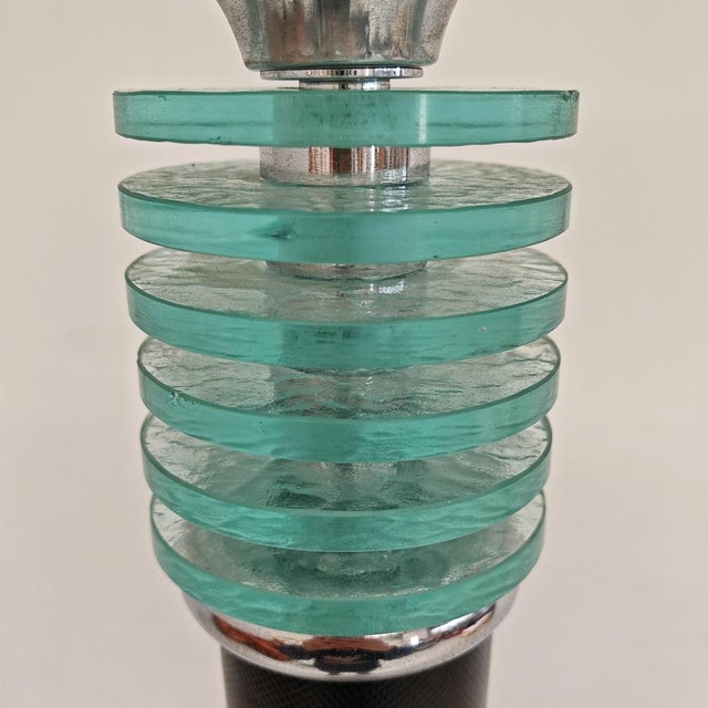 French Art Deco Floor Lamp in Satin Glass, 1920s For Sale - Image 11 of 18