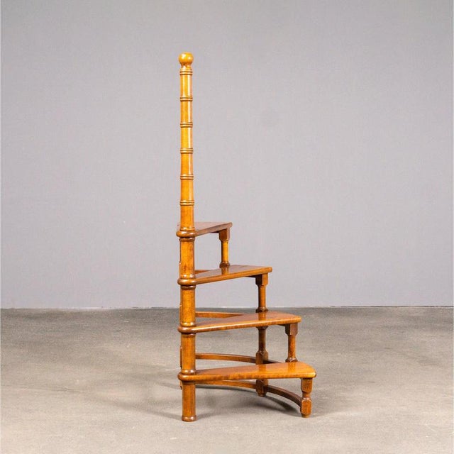 English Style Practical Library Staircase For Sale - Image 16 of 16