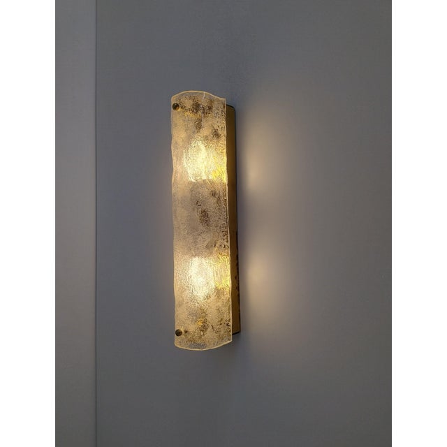Murano Eis Glass Wall Scone from Hillebrand Lighting, 1970s For Sale - Image 6 of 18