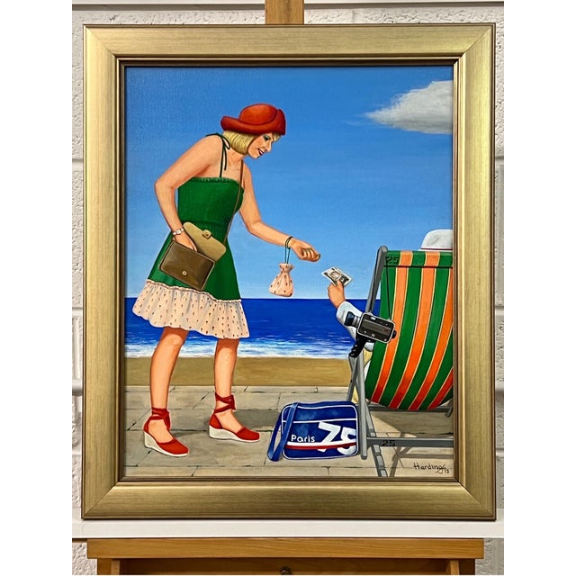 Green Vintage English Woman at a Seaside Beach Resort in Summer 1960's 1970's England 2013 For Sale - Image 8 of 8