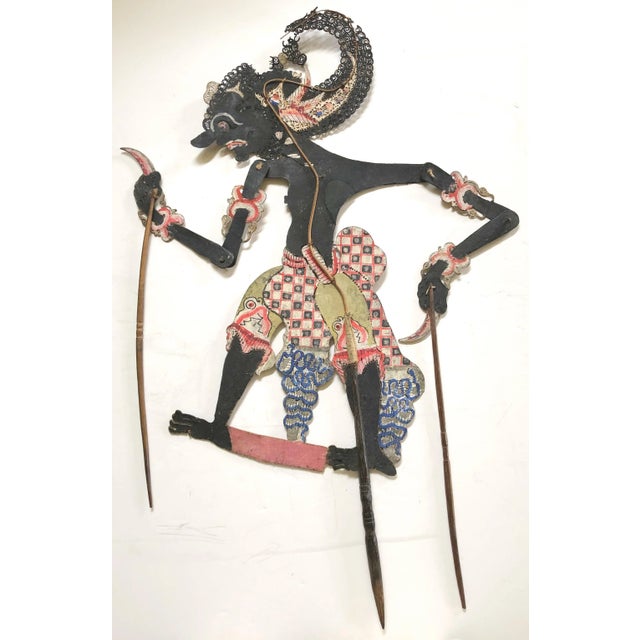 Leather Shadow Puppet, Wayang Kulit, Dursasana For Sale In San Francisco - Image 6 of 6