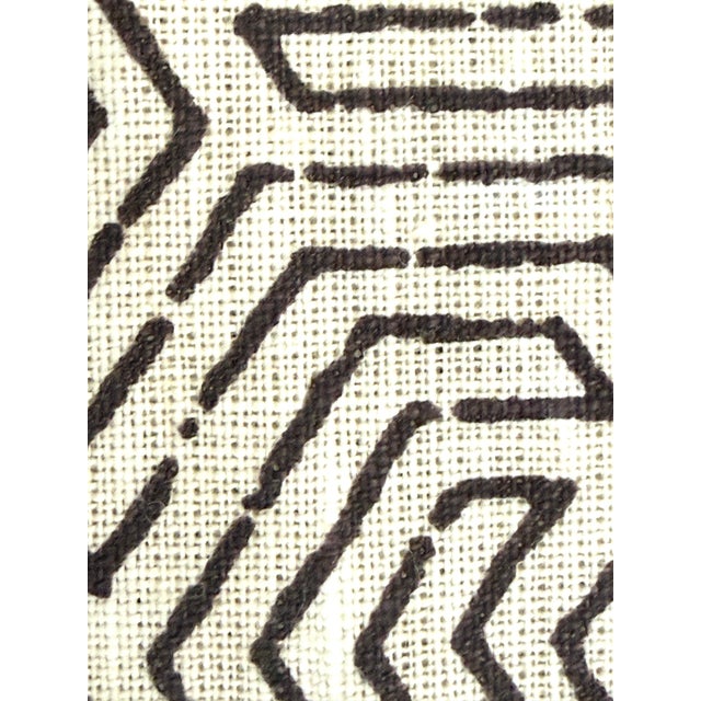 American China Seas Maze Choc Brown on Tint Fabric For Sale - Image 3 of 4