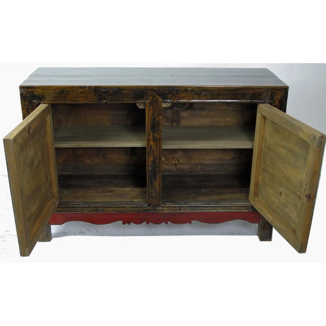 Wood Hand Painted Pine Mongolia Sideboard For Sale - Image 7 of 9
